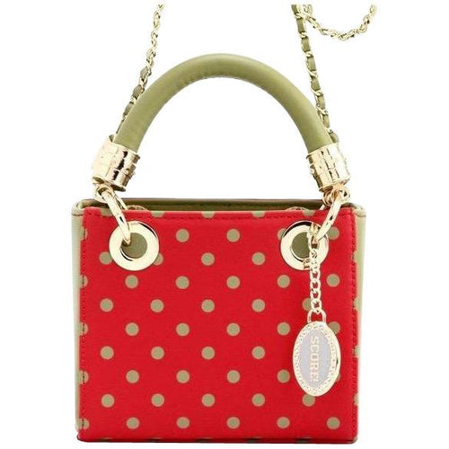 SCORE! Game Day Bag purse Jacqui Classic Top Handle Crossbody Satchel - Red and Olive Green Washington State University Cougars, Alpha Chi Omega, Alpha Sigma Alpha Sorority purse