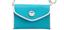 Load image into Gallery viewer, SCORE! Eva Designer Crossbody Clutch - Turquoise and Silver
