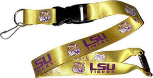 LSU Tigers Officially Licensed Purple and Gold Yellow NCAA Logo Team Lanyard