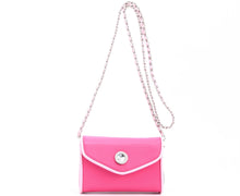 Load image into Gallery viewer, SCORE! Eva Designer Crossbody Clutch - Hot Pink and Light Pink
