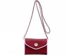 Load image into Gallery viewer, SCORE! Eva Designer Crossbody Clutch - Maroon and Lavender
