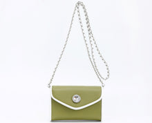 Load image into Gallery viewer, SCORE! Eva Designer Crossbody Clutch - Olive Green and White
