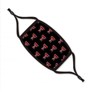 Texas Tech Red Raiders Team Logo Adjustable Washable Face Mask