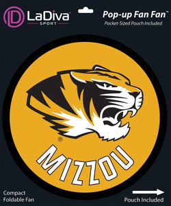 University of Missouri - Mizzou Tigers~Pop-Up Fan Fan with Pouch