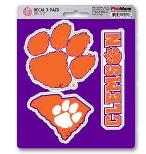 Clemson University tigers three pack decals