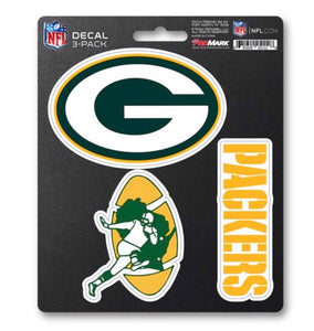 Green bay packers three pack decals