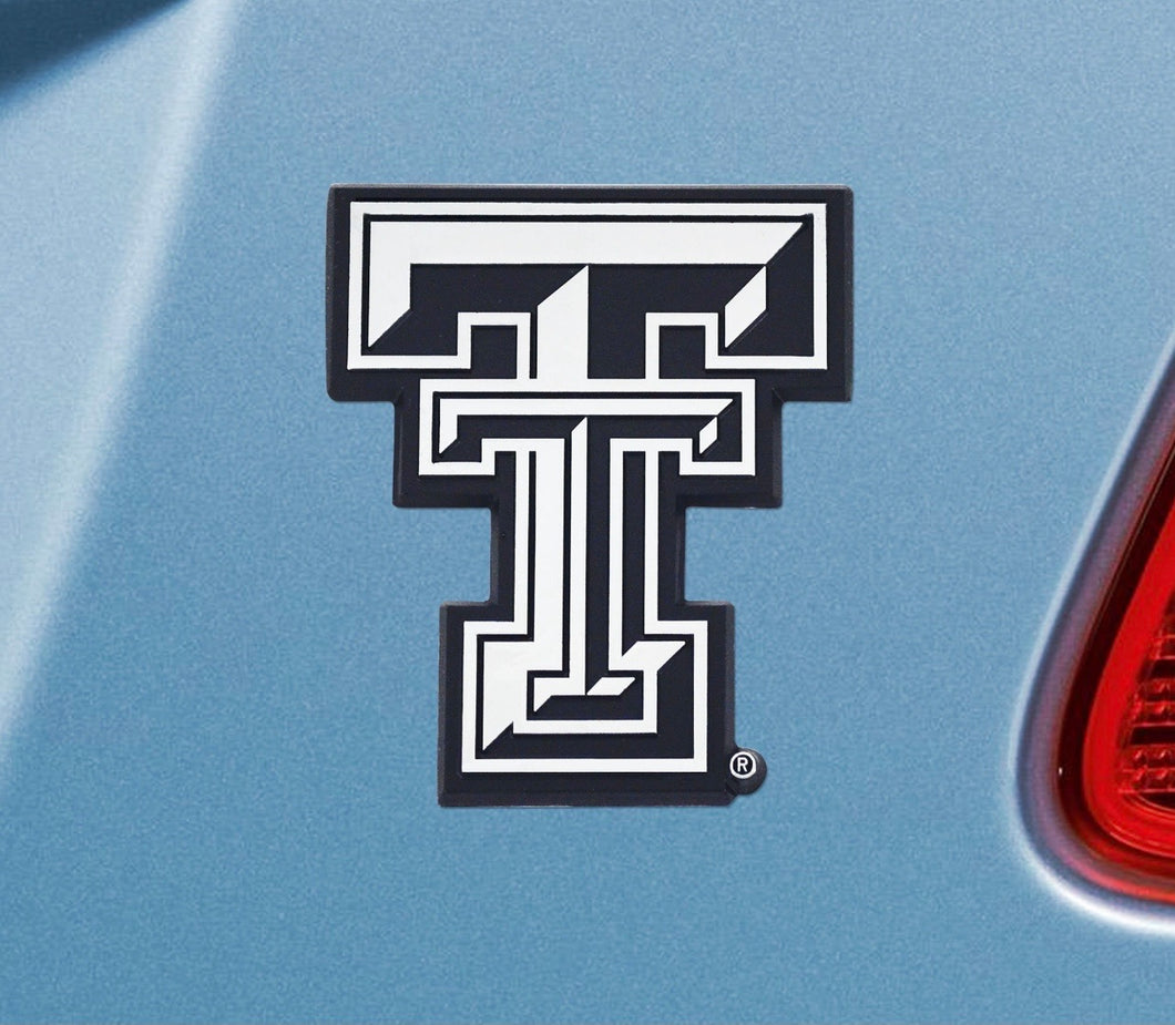Texas Tech University emblem - auto emblem - 3-D metal