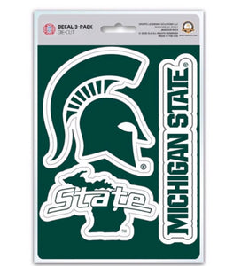 Michigan State Spartans three pack decal