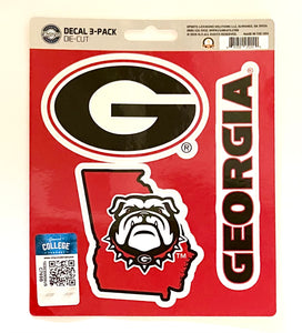 Georgia Bulldogs 3-Pack Decals