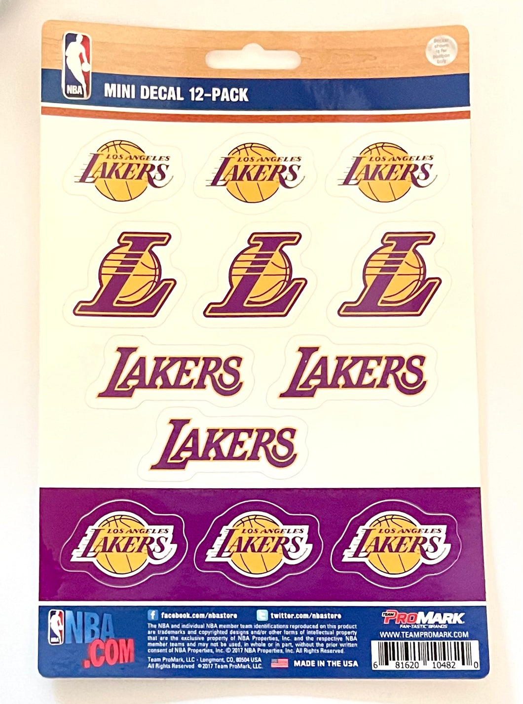 Los Angeles Lakers 12pk Mini DecalTeam ProMark