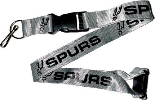 San Antonio SPURS Officially NBA Licensed Black and Silver Logo Team Lanyard