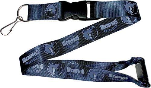 Memphis Grizzlies Officially NBA Licensed Light Blue, Navy Blue and Yellow Gold Logo Team Lanyard