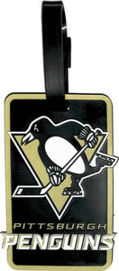 Pittsburgh PENGUINS NHL Licensed SOFT Luggage BAG TAG~ Black and Gold